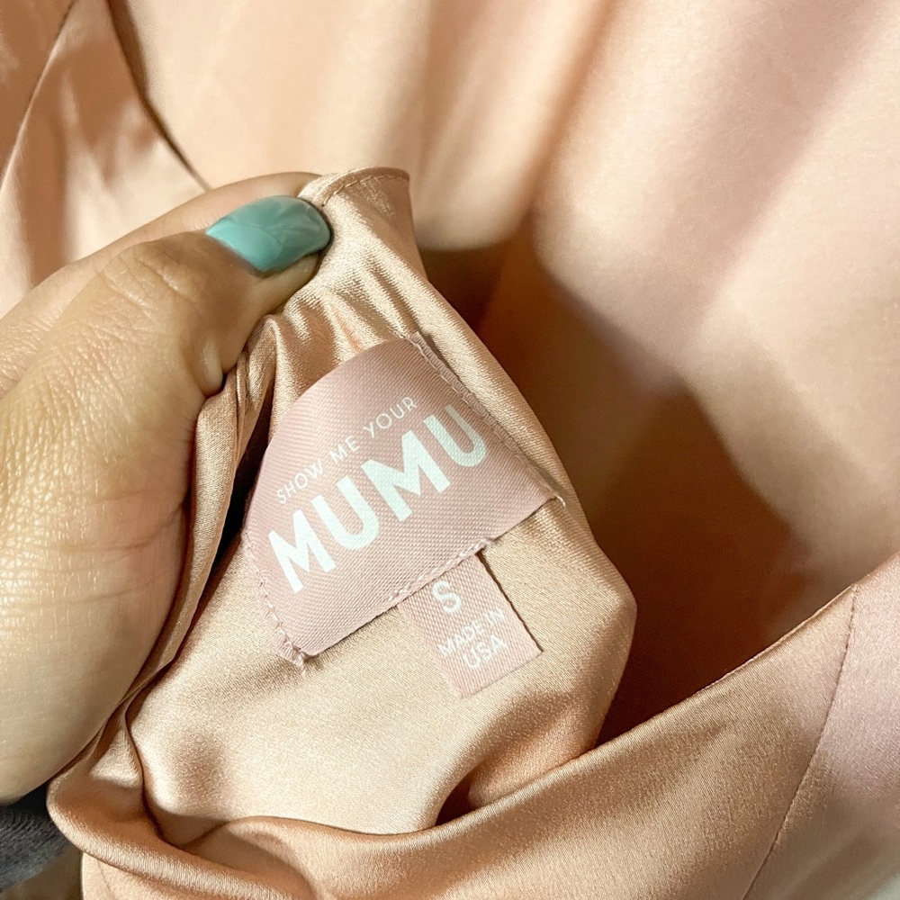 Show Me Your Mumu | NWOT! Jasmine Halter Maxi Dress In Rose Gold Size: Small - Picture 4 of 6